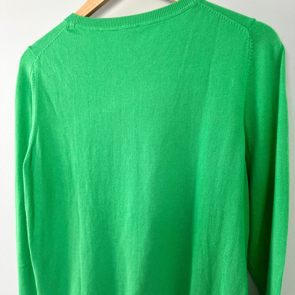 Talbots Kelly Green Anchor Embellished Long Sleeve Sweater Women's XLP - Picture 7 of 11